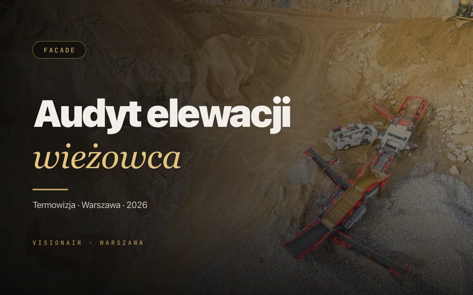 Audyt elewacji wieżowca dronem - termowizja Warszawa