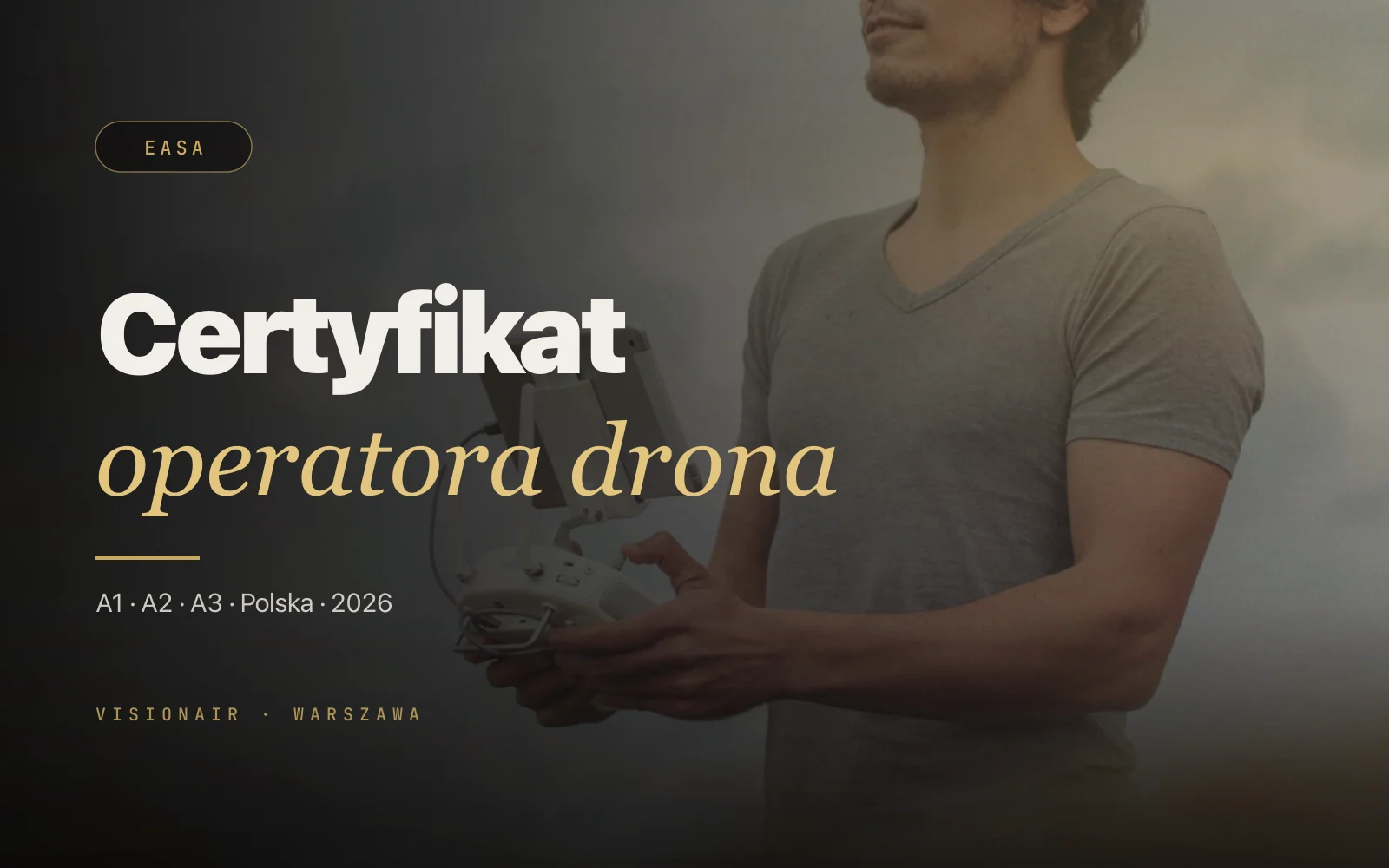 Certyfikat operatora drona w Polsce 2026: A1, A2, A3, NSTS