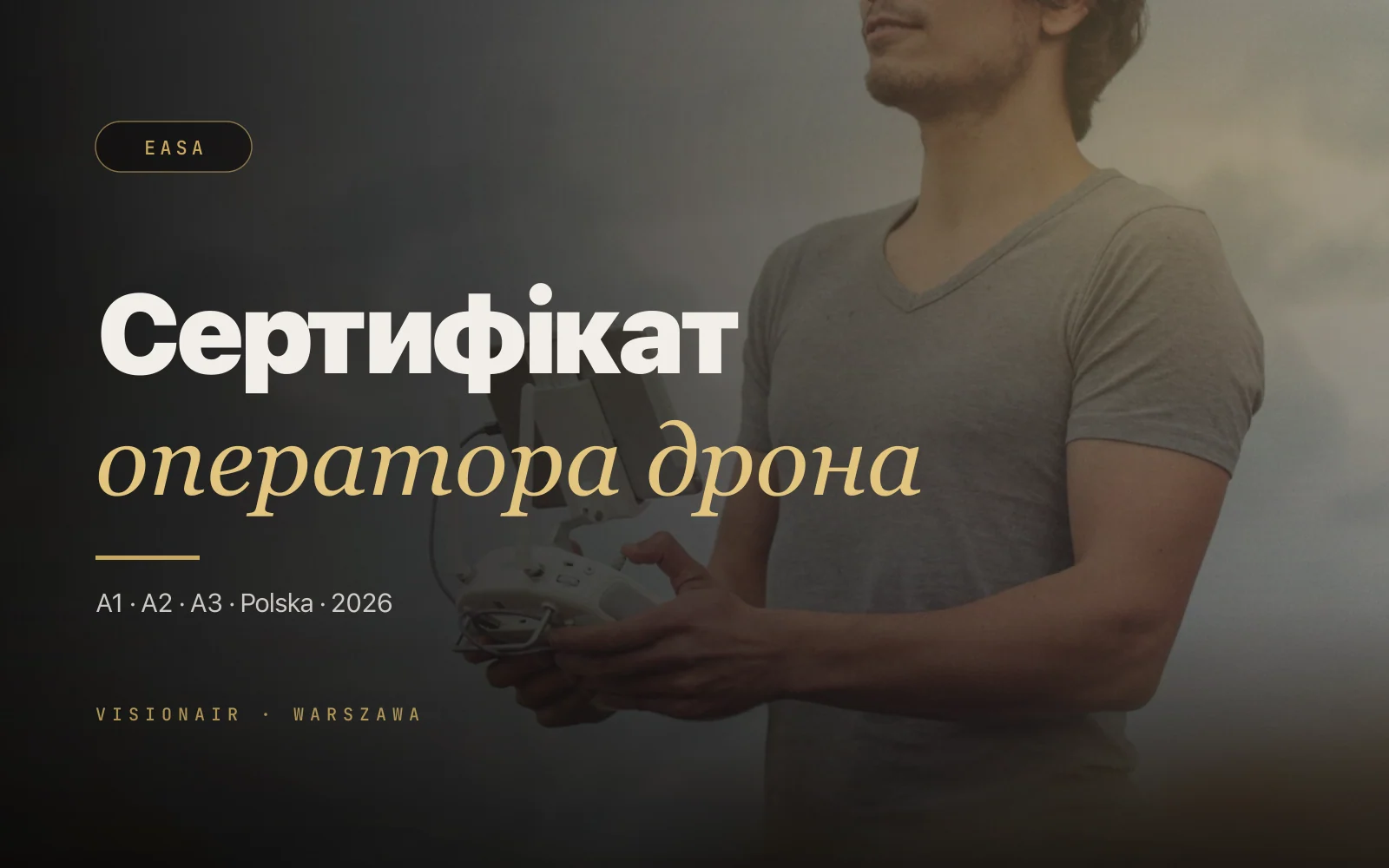 Сертифікат оператора дрона в Польщі 2026: A1, A2, A3, NSTS
