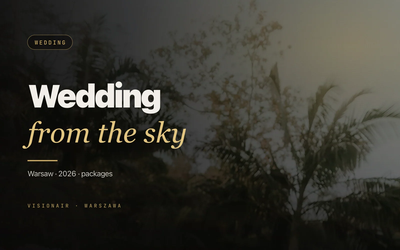How much wedding drone filming costs in Warsaw in 2026