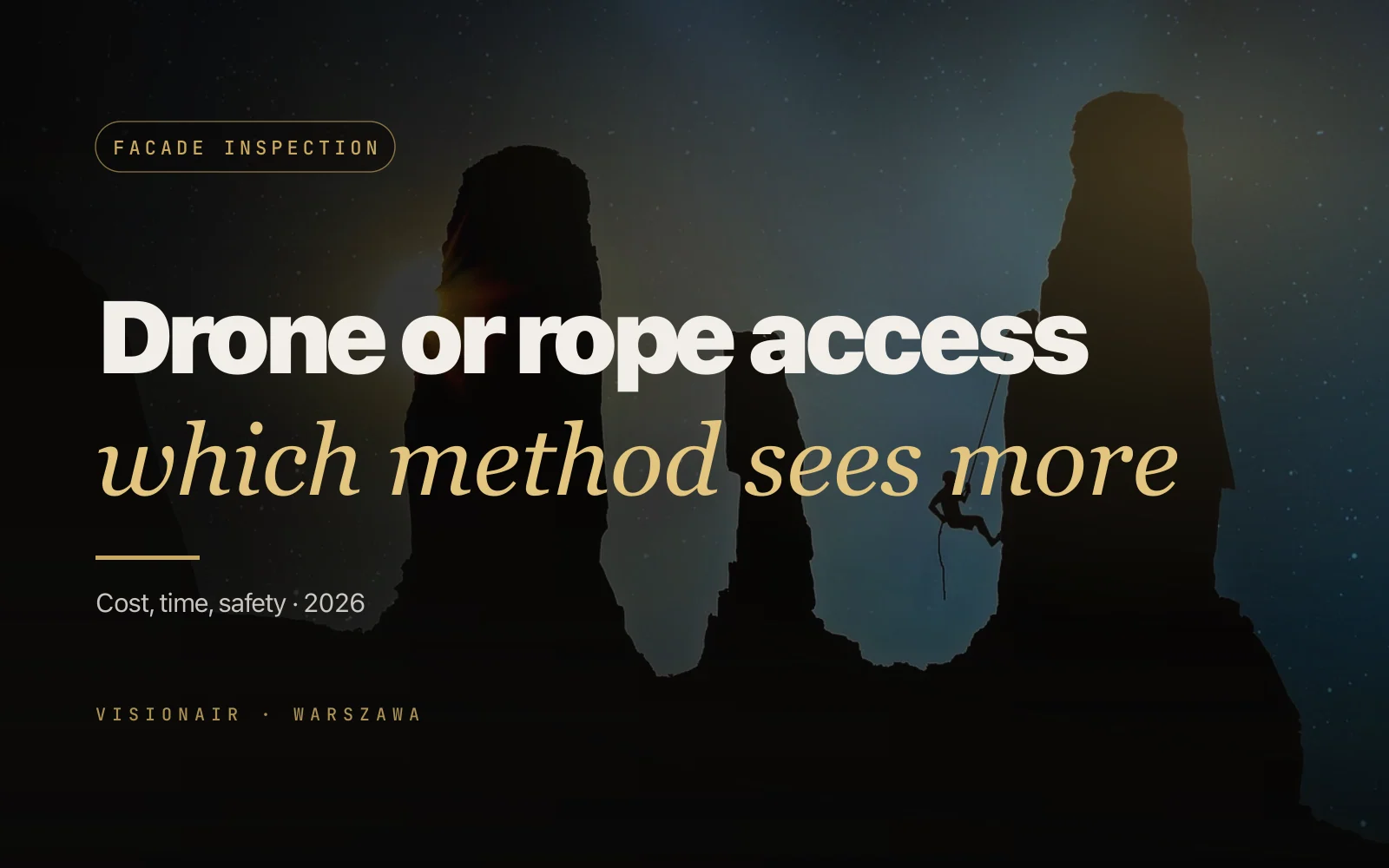 Building inspection by drone or rope access: which fits your property