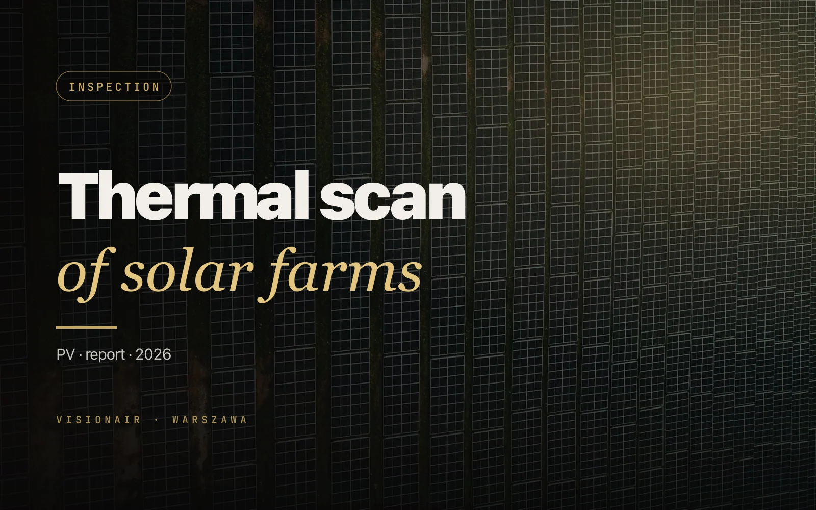 Solar PV thermal drone inspection: price and report format in 2026