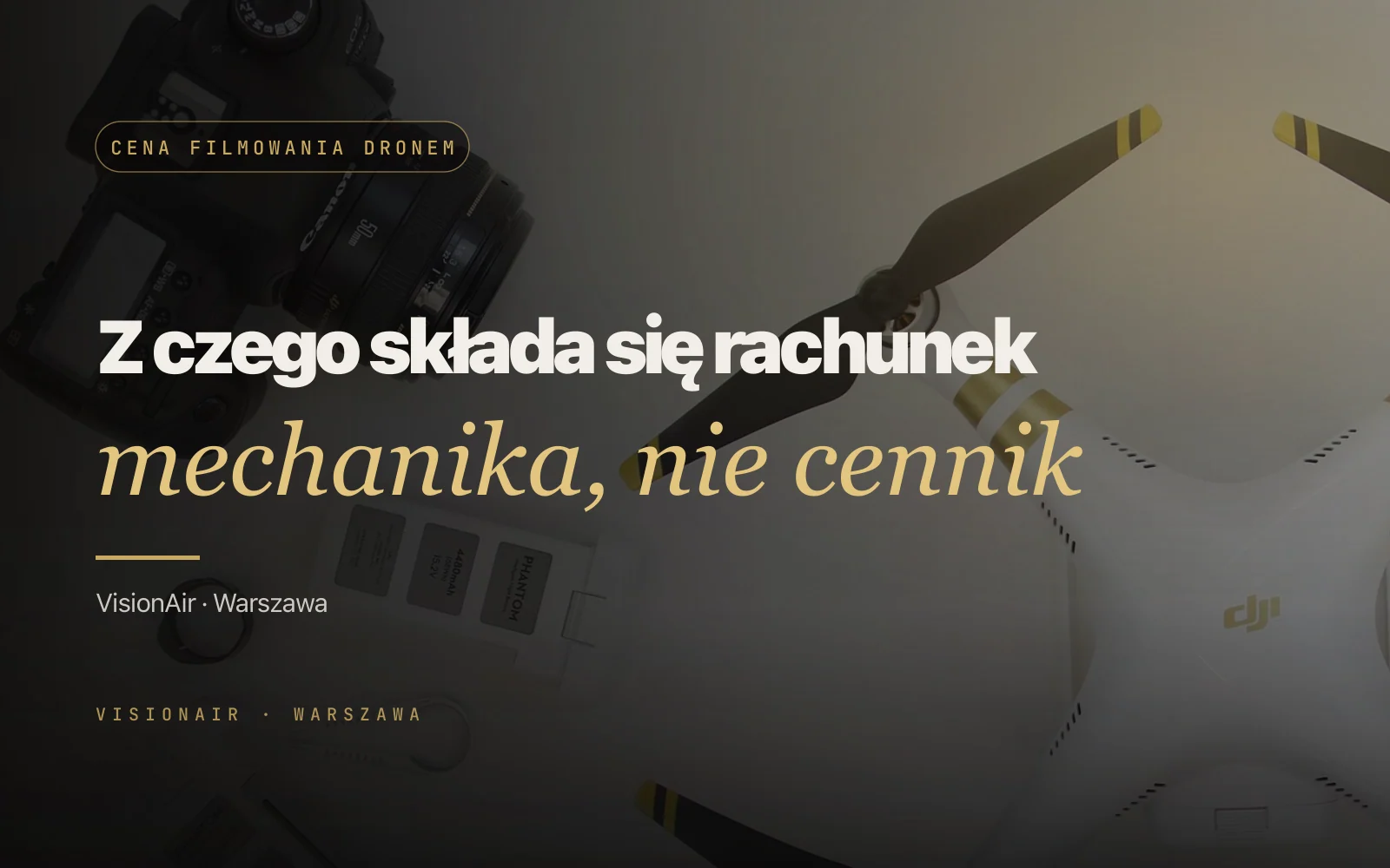 Od czego zależy cena filmowania dronem: cała mechanika wyceny