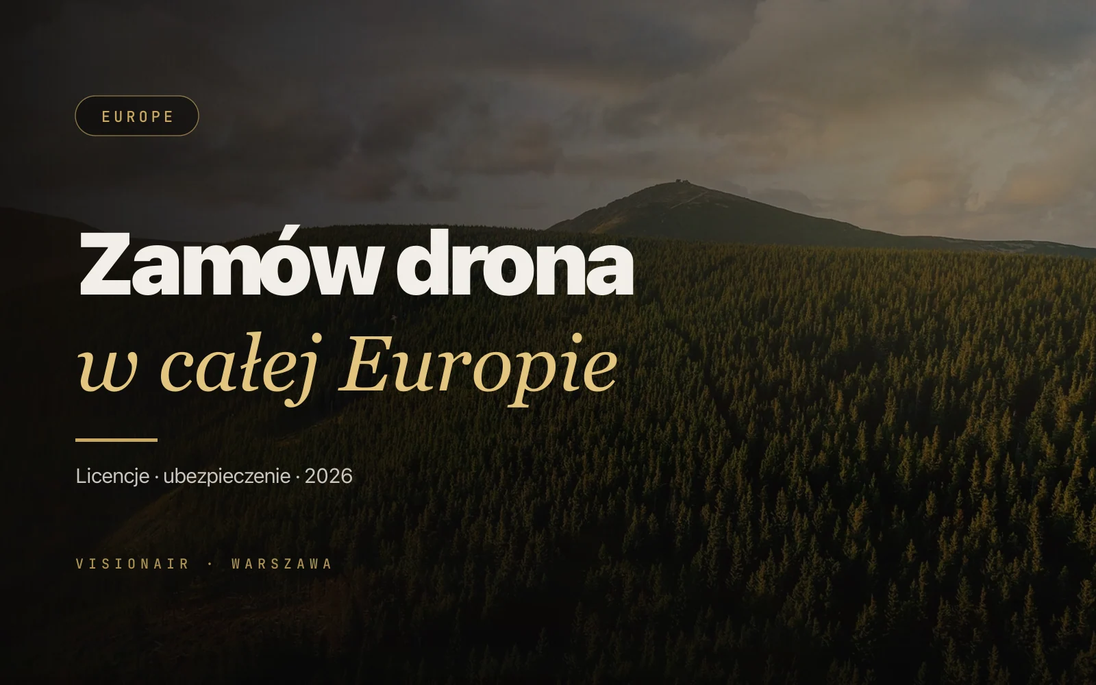 Zamówienie drona w Europie: licencje, ubezpieczenie i prawo 2026