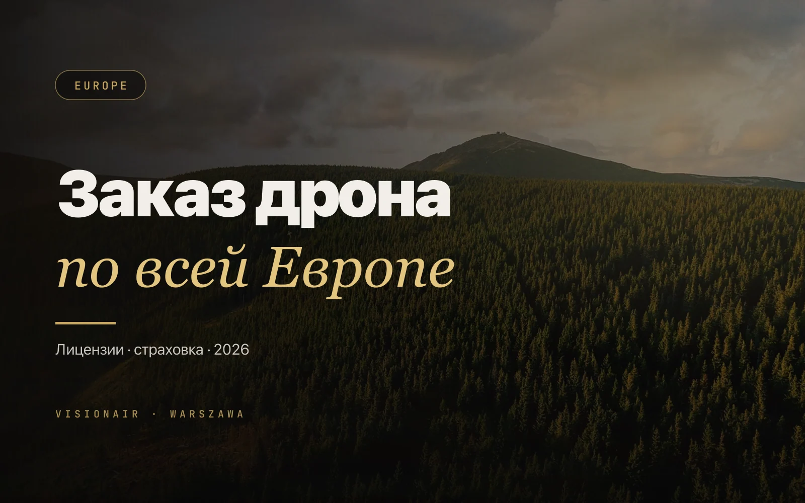 Заказ дрона в Европе: лицензии, страховка и законы 2026